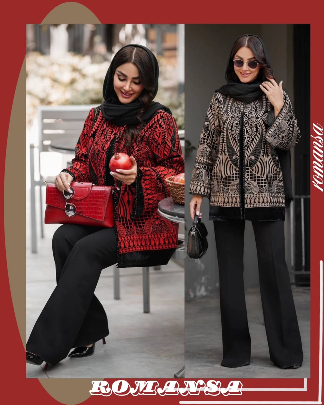 کت یقه گرد تمام هندی مدل مخمل سوزندوزی